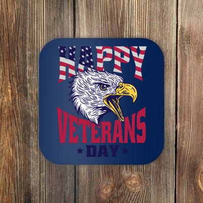 Happy Veterans Day Eagle Coaster