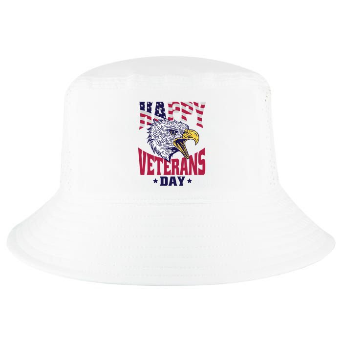 Happy Veterans Day Eagle Cool Comfort Performance Bucket Hat