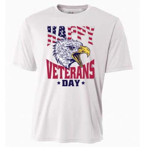 Happy Veterans Day Eagle Cooling Performance Crew T-Shirt