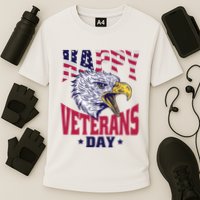 Happy Veterans Day Eagle Cooling Performance Crew T-Shirt