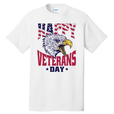 Happy Veterans Day Eagle Tall T-Shirt