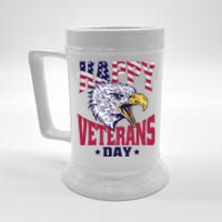 Happy Veterans Day Eagle Beer Stein