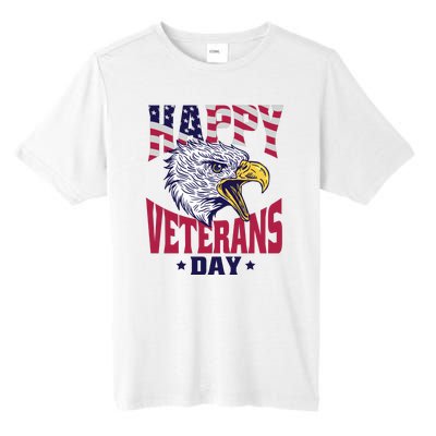 Happy Veterans Day Eagle Tall Fusion ChromaSoft Performance T-Shirt