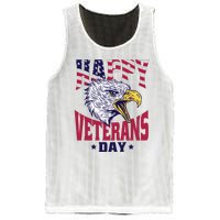 Happy Veterans Day Eagle Mesh Reversible Basketball Jersey Tank