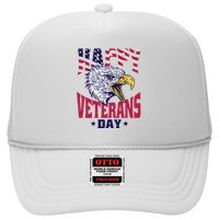 Happy Veterans Day Eagle Trucker Hat