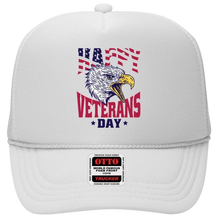 Happy Veterans Day Eagle Trucker Hat