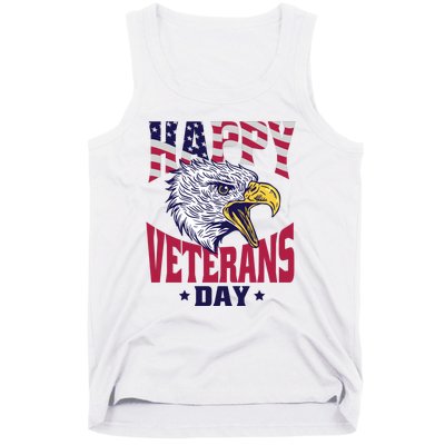 Happy Veterans Day Eagle Tank Top