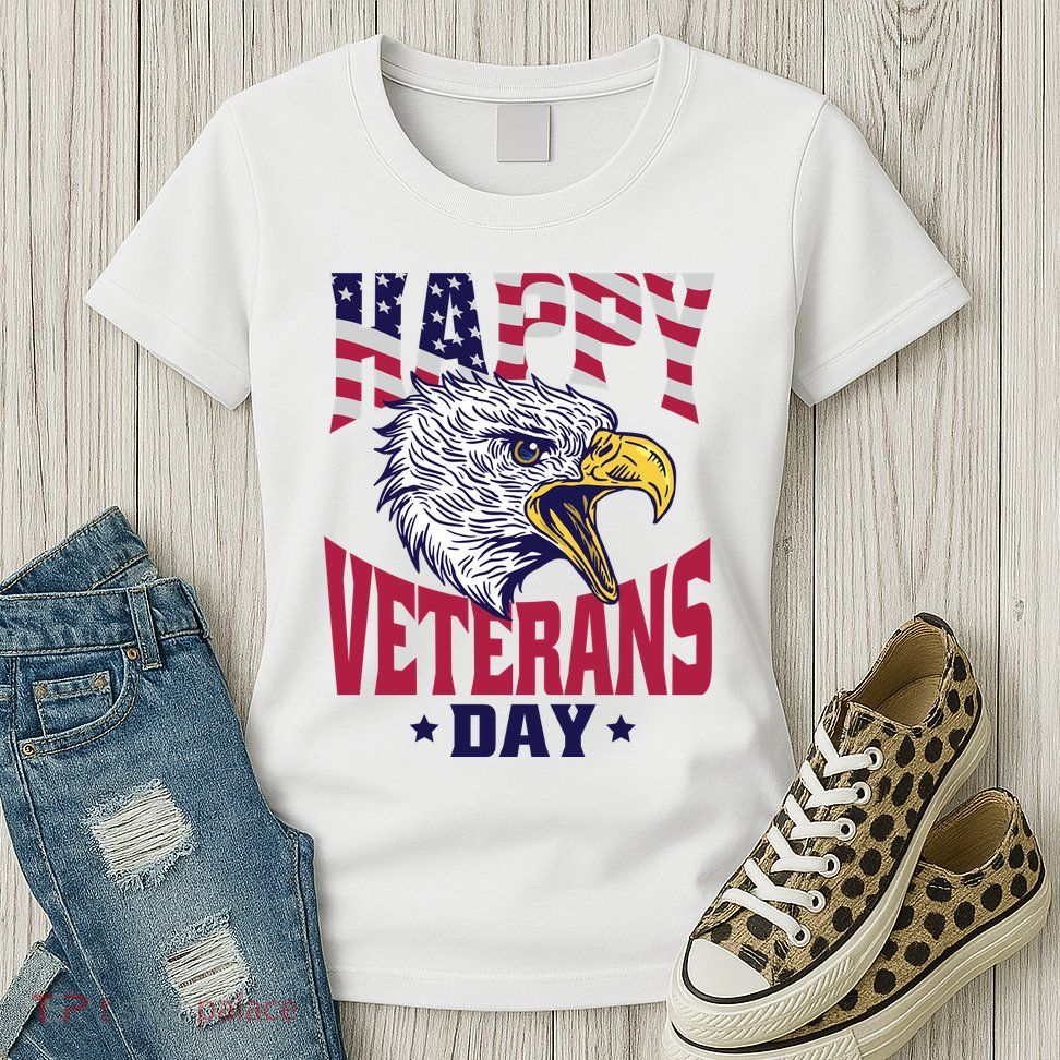 Happy Veterans Day Eagle Women's T-Shirt