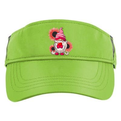 Happy Valentine's Day Gnome Sunflower Adult Drive Performance Visor