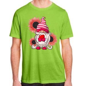 Happy Valentine's Day Gnome Sunflower Adult ChromaSoft Performance T-Shirt