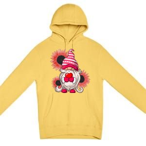 Happy Valentine's Day Gnome Sunflower Premium Pullover Hoodie