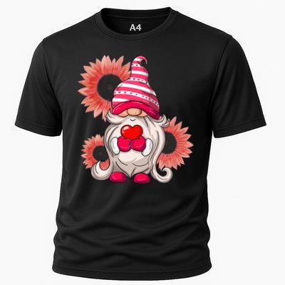 Happy Valentine's Day Gnome Sunflower Performance Shirt