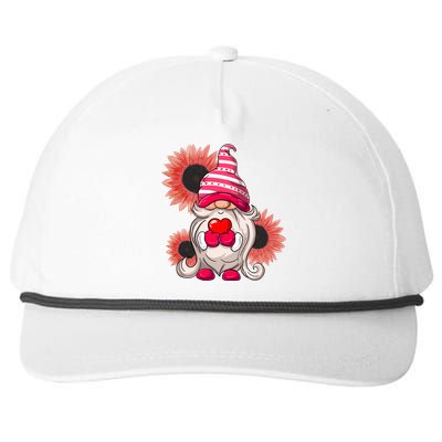 Happy Valentine's Day Gnome Sunflower Snapback Five-Panel Rope Hat