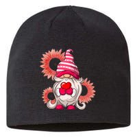 Happy Valentine's Day Gnome Sunflower Sustainable Beanie