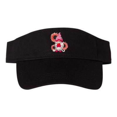 Happy Valentine's Day Gnome Sunflower Valucap Bio-Washed Visor