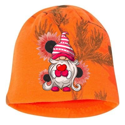 Happy Valentine's Day Gnome Sunflower Kati - Camo Knit Beanie