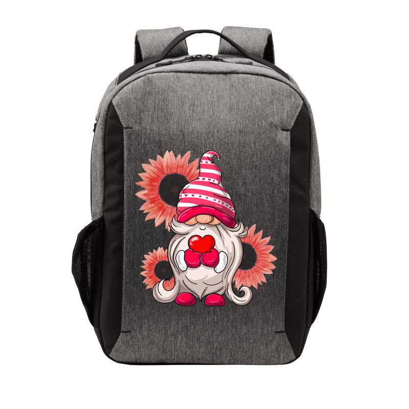 Happy Valentine's Day Gnome Sunflower Vector Backpack
