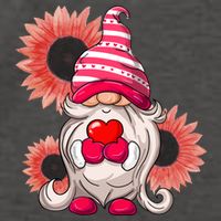 Happy Valentine's Day Gnome Sunflower Vector Backpack