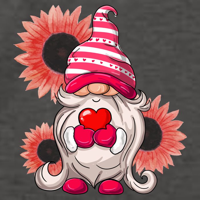 Happy Valentine's Day Gnome Sunflower Vector Backpack