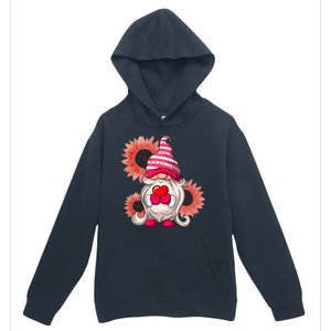 Happy Valentine's Day Gnome Sunflower Urban Pullover Hoodie