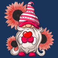 Happy Valentine's Day Gnome Sunflower Infant Baby Jersey Bodysuit