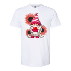 Happy Valentine's Day Gnome Sunflower Softstyle CVC T-Shirt