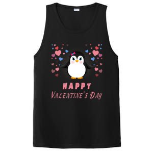 Happy Valentine's Day Cute Penguin Lovers Gift PosiCharge Competitor Tank