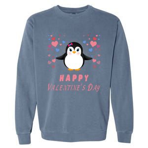 Happy Valentine's Day Cute Penguin Lovers Gift Garment-Dyed Sweatshirt