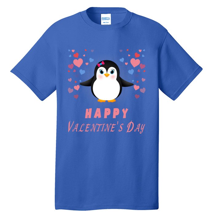 Happy Valentine's Day Cute Penguin Lovers Gift Tall T-Shirt