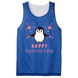 Happy Valentine's Day Cute Penguin Lovers Gift Mesh Reversible Basketball Jersey Tank