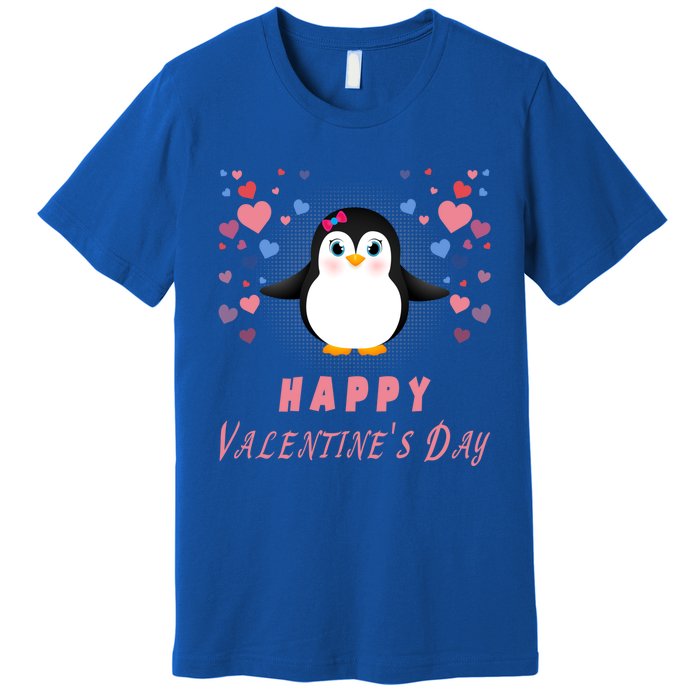 Happy Valentine's Day Cute Penguin Lovers Gift Premium T-Shirt