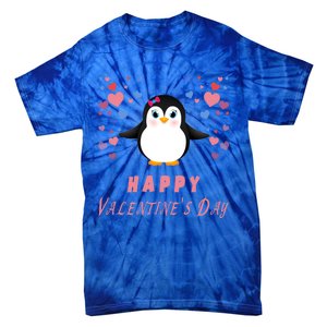 Happy Valentine's Day Cute Penguin Lovers Gift Tie-Dye T-Shirt