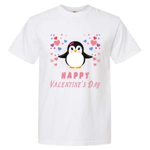 Happy Valentine's Day Cute Penguin Lovers Gift Garment-Dyed Heavyweight T-Shirt