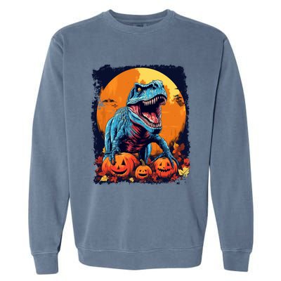 Halloween Vintage Dinosaur Trex Gift Garment-Dyed Sweatshirt