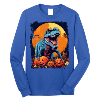 Halloween Vintage Dinosaur Trex Gift Long Sleeve Shirt