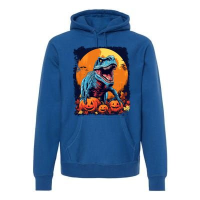 Halloween Vintage Dinosaur Trex Gift Premium Hoodie