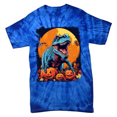 Halloween Vintage Dinosaur Trex Gift Tie-Dye T-Shirt