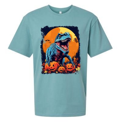 Halloween Vintage Dinosaur Trex Gift Sueded Cloud Jersey T-Shirt