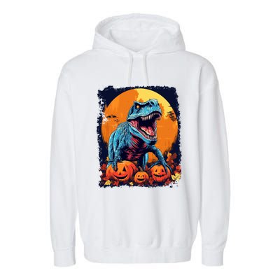 Halloween Vintage Dinosaur Trex Gift Garment-Dyed Fleece Hoodie