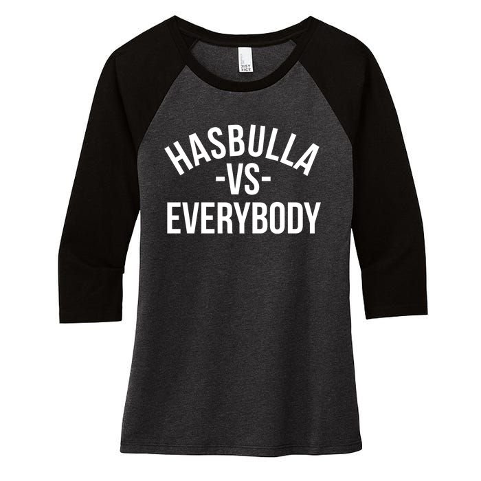 Hasbulla Vs Everybody Women's Tri-Blend 3/4-Sleeve Raglan Shirt