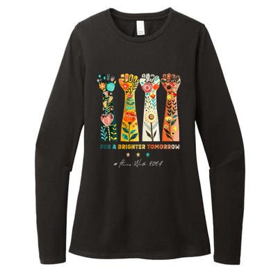 Hands Vote For A Brighter Tomorrow 2024 Womens CVC Long Sleeve Shirt