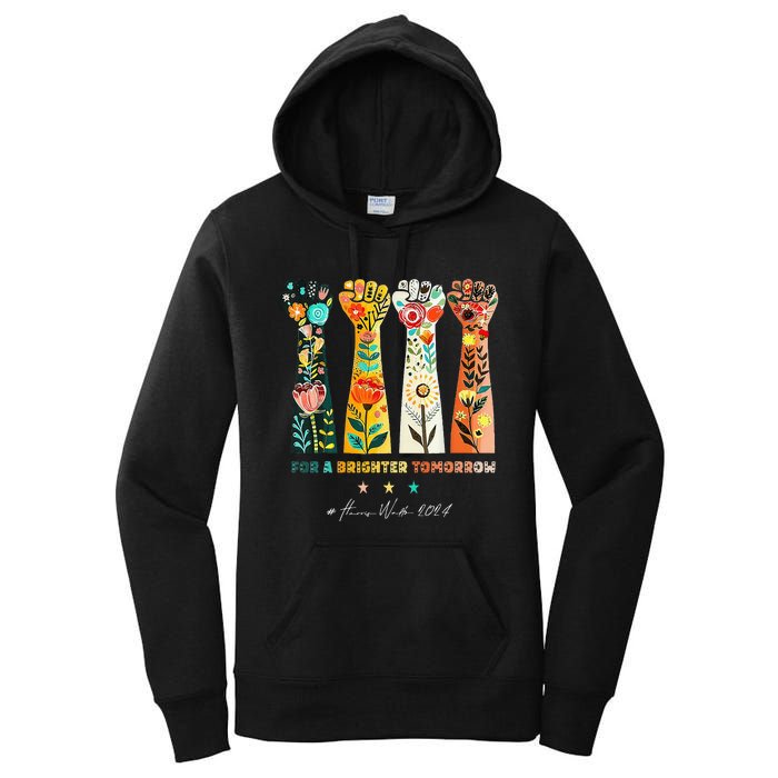 Hands Vote For A Brighter Tomorrow 2024 Women's Pullover Hoodie