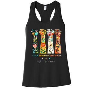 Hands Vote For A Brighter Tomorrow 2024 Women's Racerback Tank