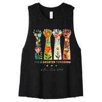 Hands Vote For A Brighter Tomorrow 2024 Women's Racerback Cropped Tank