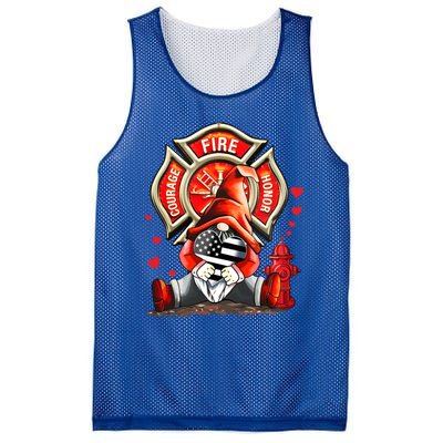 Happy Valentines Firefighter Gnome I Love My Firefighter Gift Mesh Reversible Basketball Jersey Tank