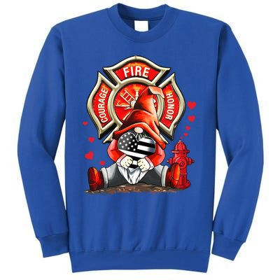 Happy Valentines Firefighter Gnome I Love My Firefighter Gift Tall Sweatshirt