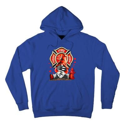 Happy Valentines Firefighter Gnome I Love My Firefighter Gift Tall Hoodie