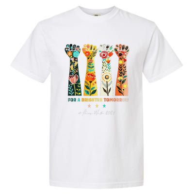 Hands Vote For A Brighter Tomorrow 2024 Garment-Dyed Heavyweight T-Shirt