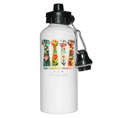 Hands Vote For A Brighter Tomorrow 2024 Aluminum Water Bottle