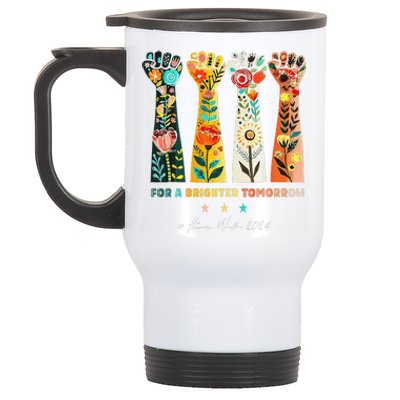 Hands Vote For A Brighter Tomorrow 2024 Stainless Steel Travel Mug